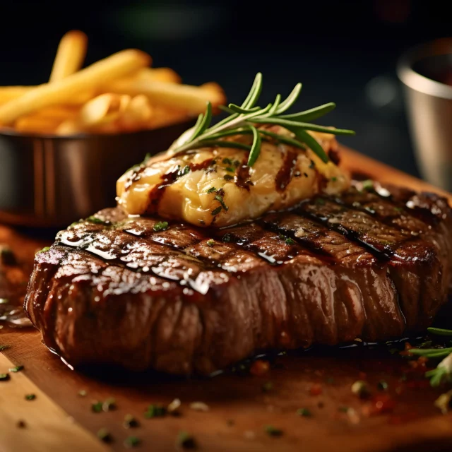 basting steak butter herbs